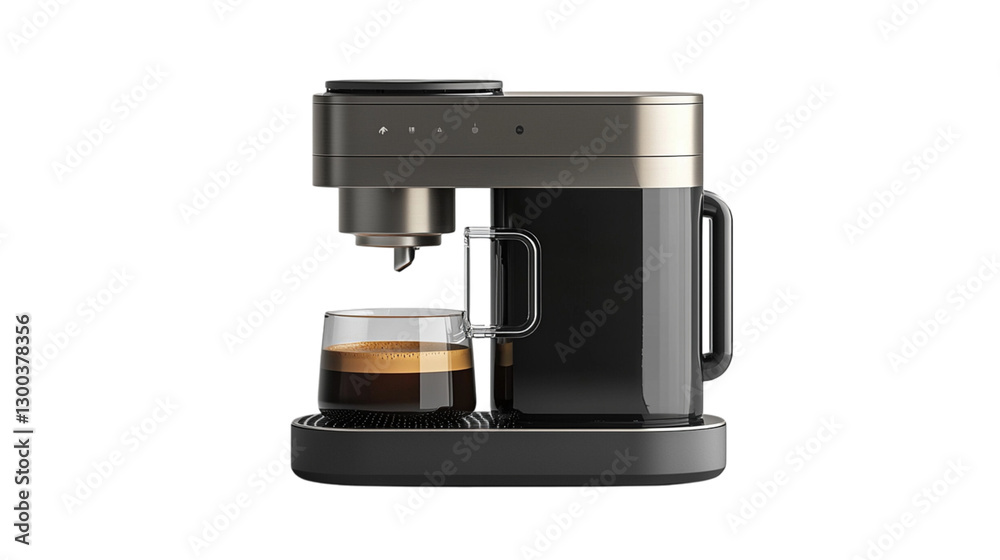 Sleek Modern Espresso Machine Brewing Fresh Coffee at Home Sleek Modern Espresso Machine Brewing Fresh Coffee at Home