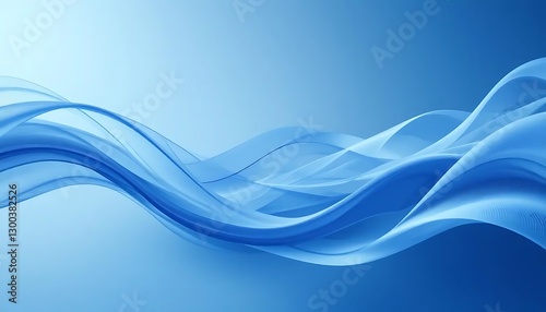 Modern Abstract Blue Wave Design for Technology and Digital Business Presentations