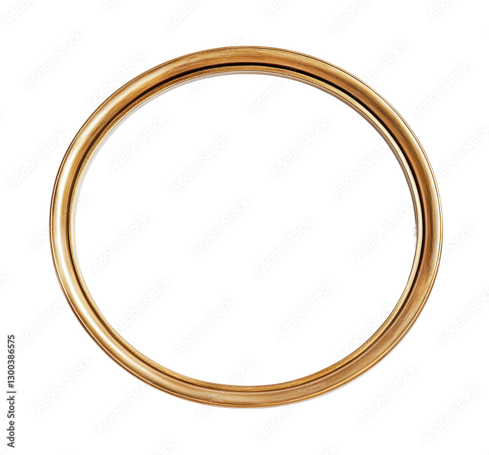 Elegant round golden frame perfect for showcasing artwork and memorable moments in home decor and design projects, cut out Elegant round golden frame perfect for showcasing artwork and memorable moments in home decor and design projects, cut out