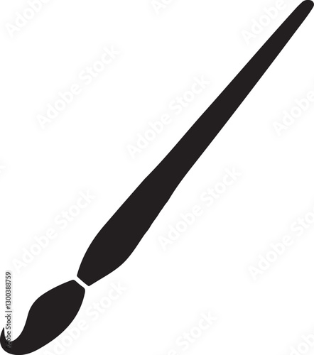 Paint brush silhouette icon vector illustration