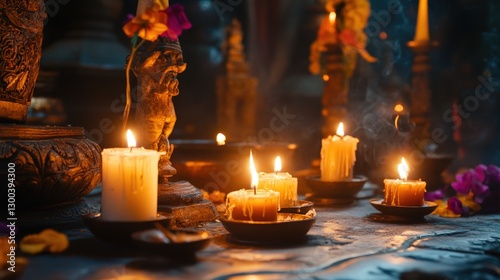 ancestor veneration, where candles are lit in remembrance, and offerings are made to honor those who came before