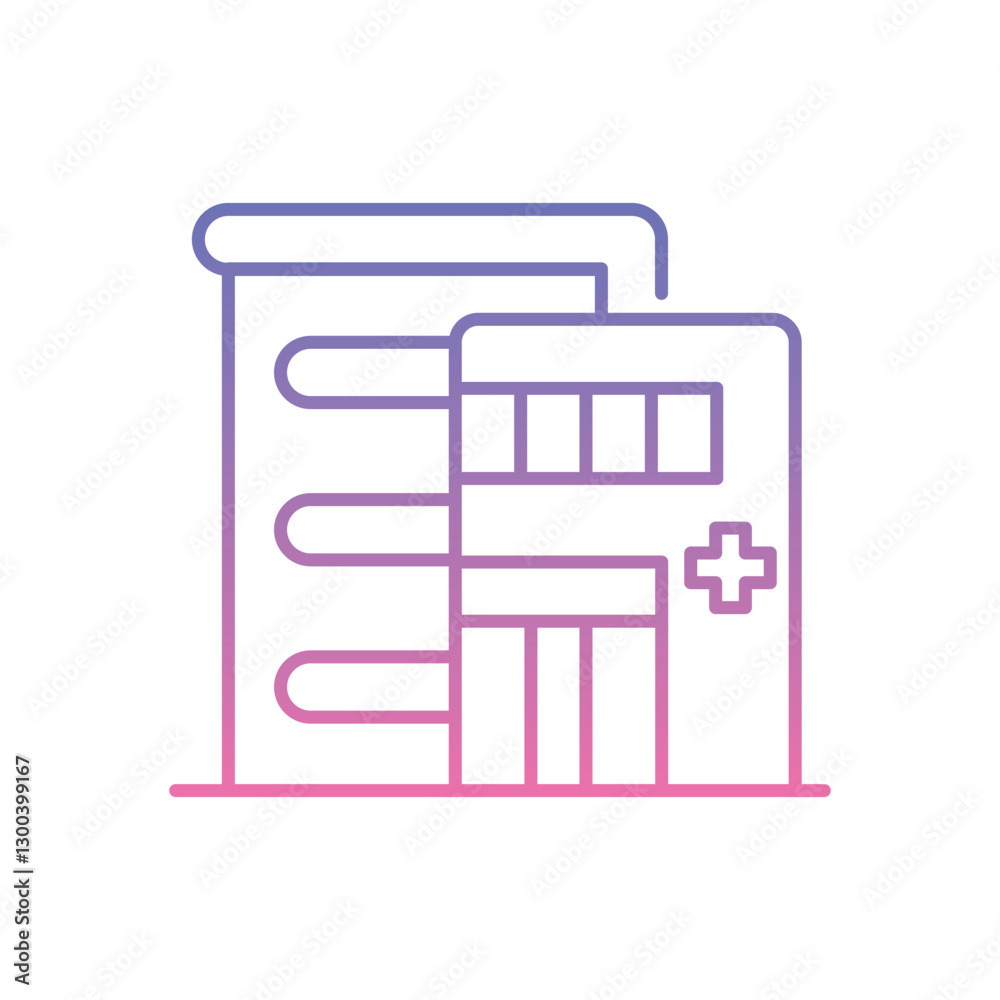 Hospital Building Icon vector stock illustration Hospital Building Icon vector stock illustration