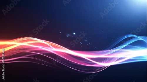 Abstract wave design with vibrant colors on a dark background