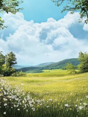 Empty background nature scenery illustration