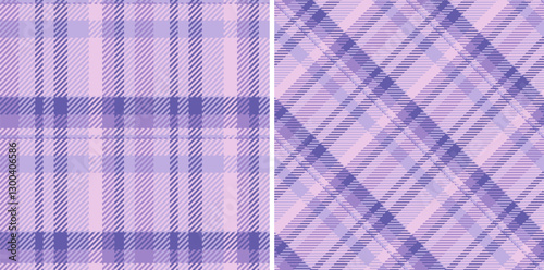 Fabric plaid tartan of textile check background with a texture pattern seamless vector. Set in gradient colors. Tweed in modern fashion.