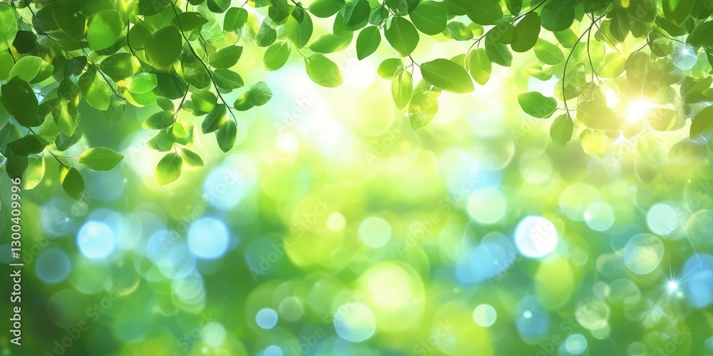 Beautiful, blurred background of natural greenery in the park on a sunny day Beautiful, blurred background of natural greenery in the park on a sunny day