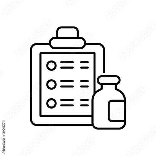 Medical Chart Icon vector stock illustration
