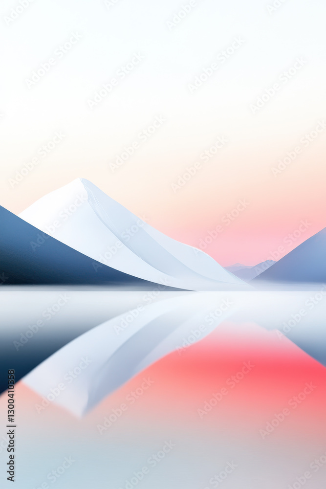 Abstract Landscape with Mountain Reflection Abstract Landscape with Mountain Reflection