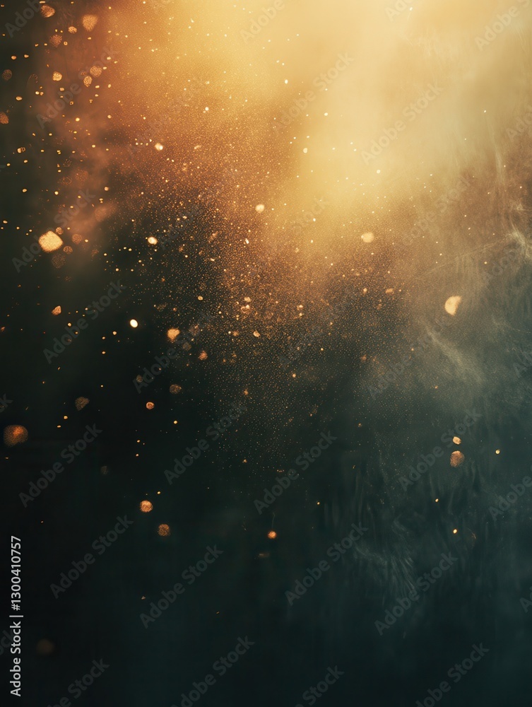 Obraz premium Designed film texture background with heavy grain, dust and a light leak Real Lens