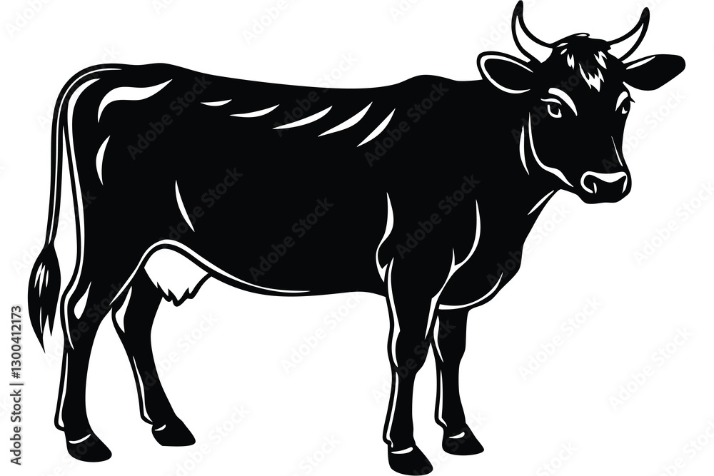 Fototapeta premium Cow Silhouette vector