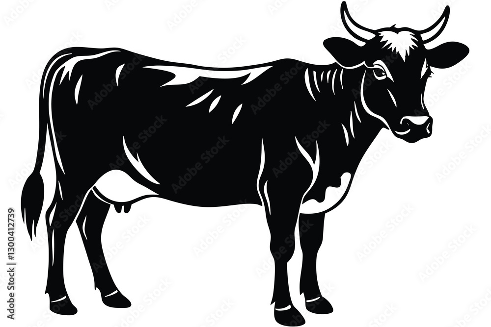 Fototapeta premium Cow Silhouette vector