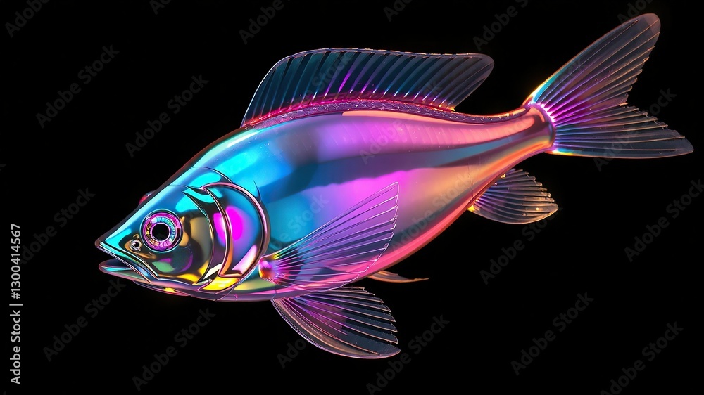 Fototapeta premium tropical fish isolated on black background