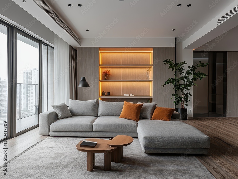 Fototapeta premium Beautiful interior of a modern living room