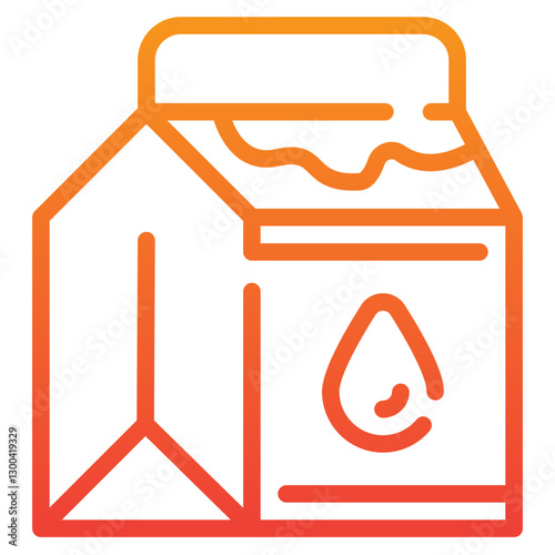 Milk Box Gradient Icon