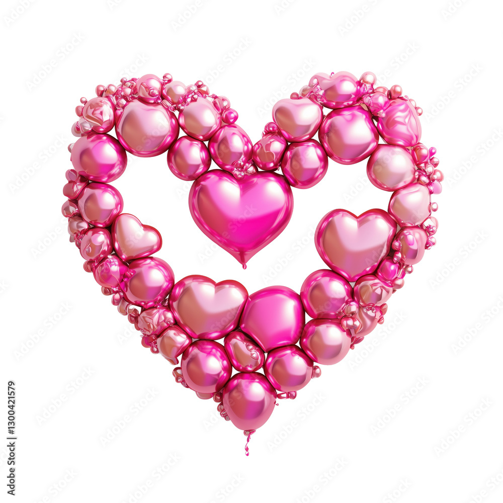 Obraz premium 3D heart shape transparent background