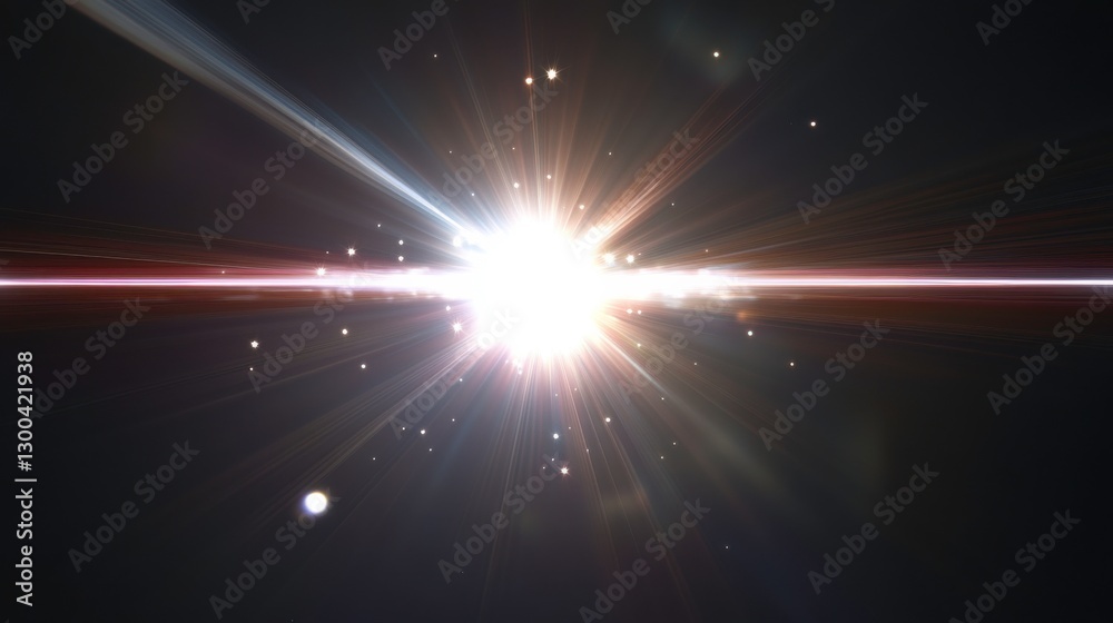 Obraz premium Bright Starburst Effect with Soft Bokeh Background