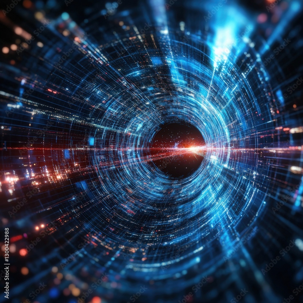 Fototapeta premium The role of quantum computing in space exploration, optimizing complex simulations for interstellar navigation.