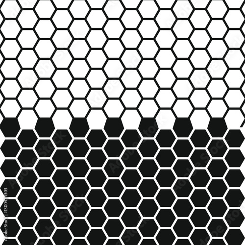 Honeycomb Geometric Pattern Silhouette, Seamless Beecomb Pattern, Geometric Hexagon Pattern Illustration