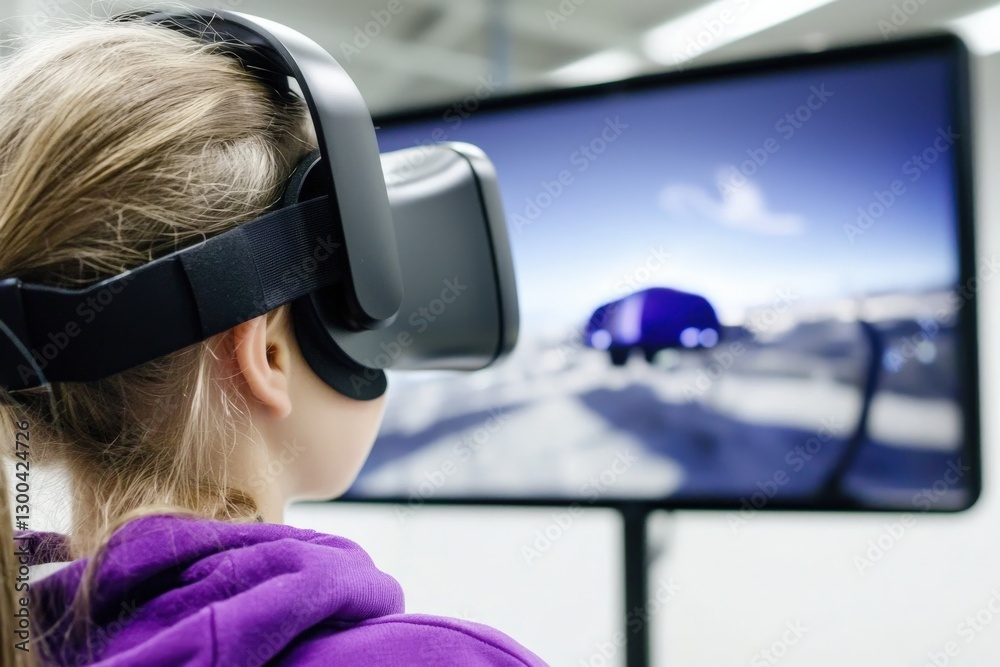 Virtual Reality and Immersive Technology - A person wearing an advanced VR headset, interacting with a hyper-realistic digital environment. Virtual Reality and Immersive Technology - A person wearing an advanced VR headset, interacting with a hyper-realistic digital environment.