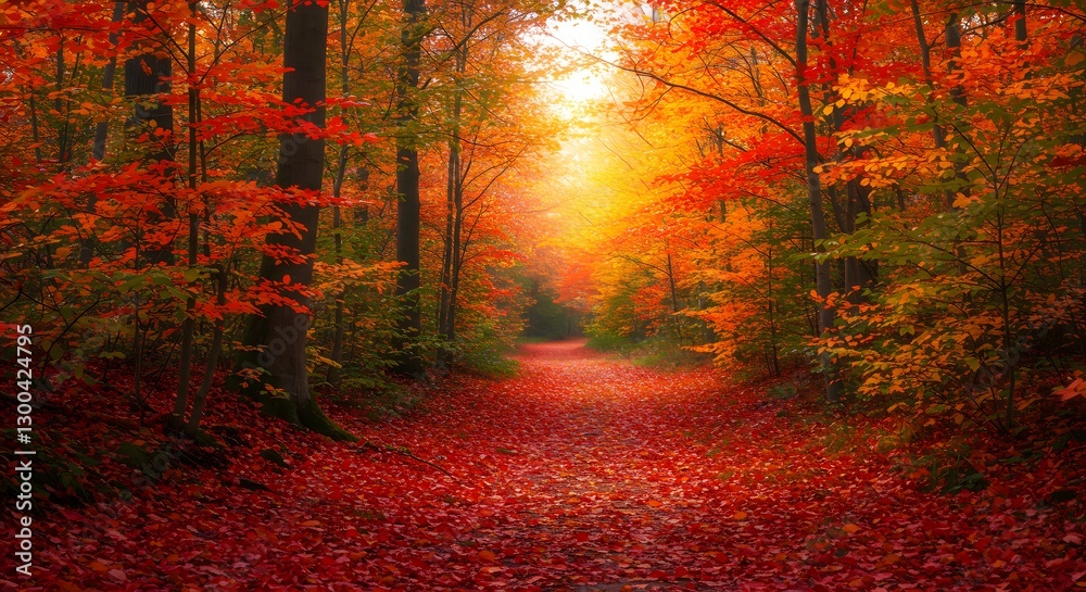 Fototapeta premium path in autumn forest