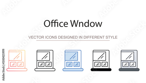 Office Wndow icon design with white background stock illustration