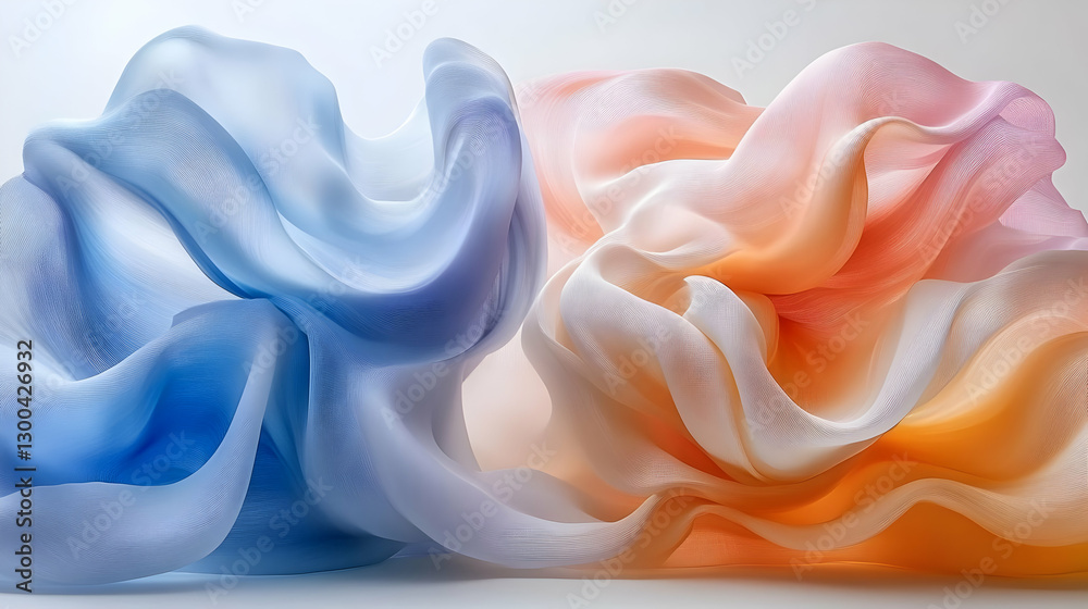 Obraz premium Abstract Design With Soft Colors And Draped Fabric