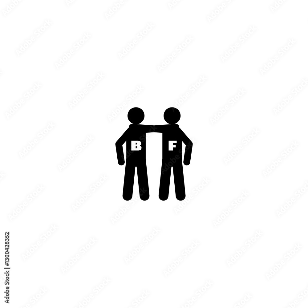 Best friends icon isolated on white background Best friends icon isolated on white background