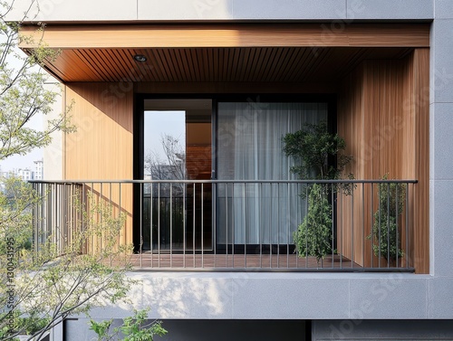 Modern balcony shows a glimpse of the design in a modern building