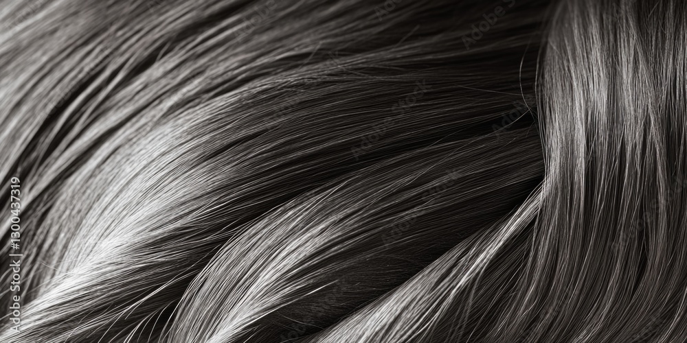 Naklejka premium Black and white photo of a woman's hairstyle