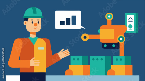 Training for Automation A worker attending a training session to learn how to operate and maintain warehouse robots depicting the need for ups in the labor market.