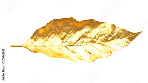 gold leaf Isolated on white background