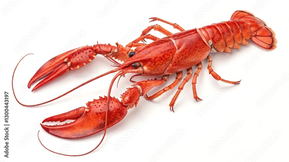 Red Lobster on a White Background Red Lobster on a White Background