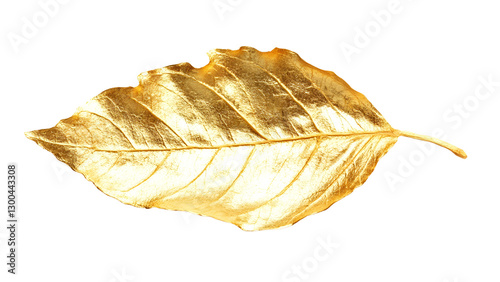 gold leaf Isolated on white background