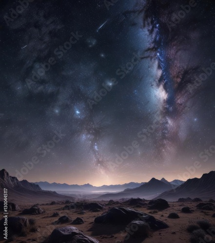 Cosmic Night Sky with Sparkling Stars and Galaxy Background, stars,  galaxy,  cosmos