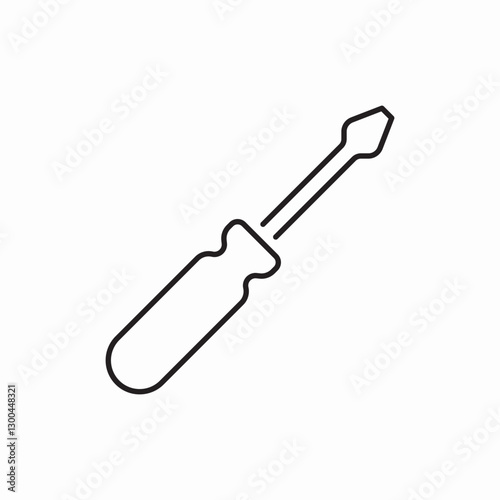 Screwdriver repair tool icon vector sign