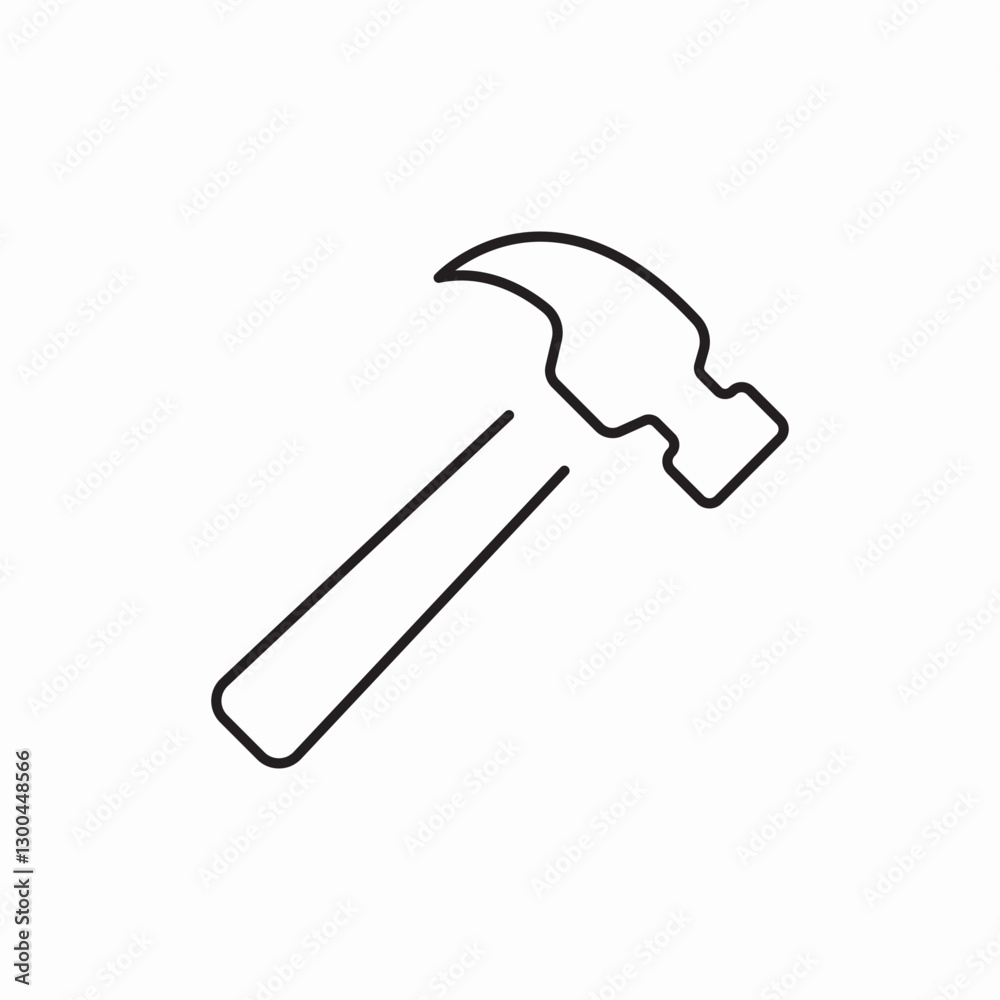 Hammer construction tool icon vector sign Hammer construction tool icon vector sign