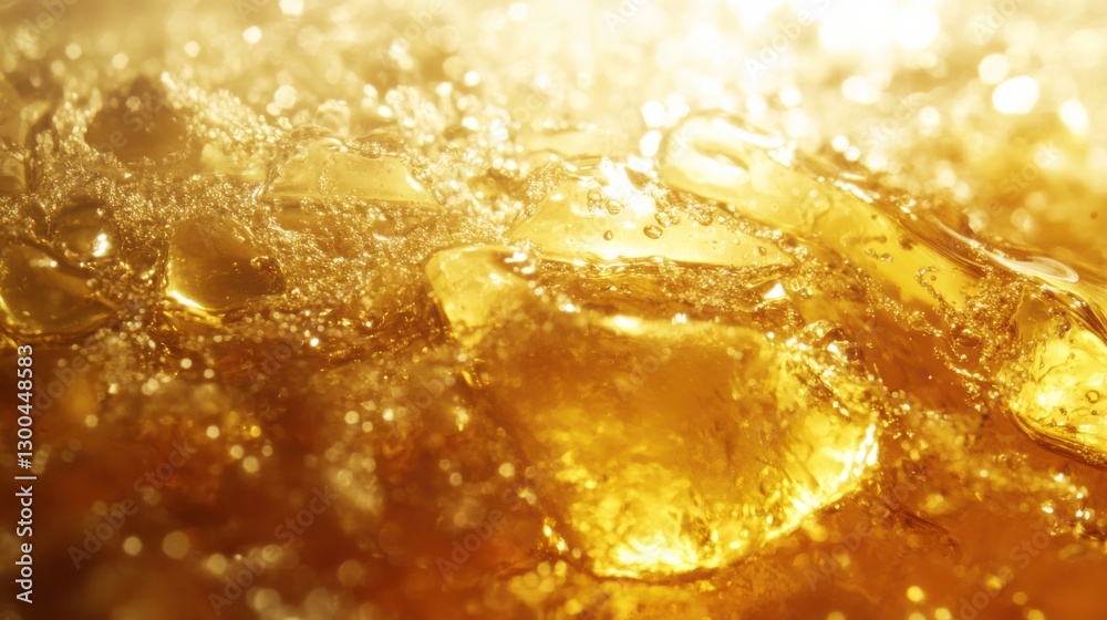 Obraz premium Shimmering Wet Glass Surface in Soft Diffused Light