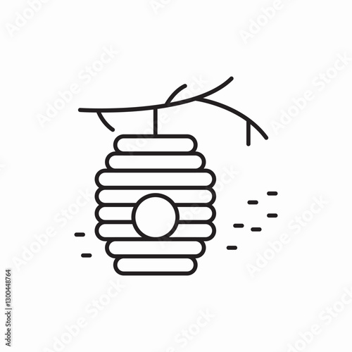 Beehive farm apiary icon vector sign
