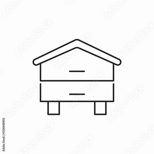Beehive farm apiary icon vector sign
