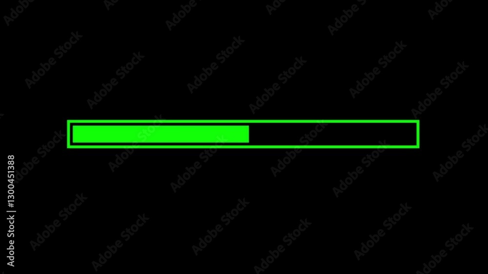 Digital Interface Loading Bar | Futuristic UI Green Progress Indicator Digital Interface Loading Bar | Futuristic UI Green Progress Indicator