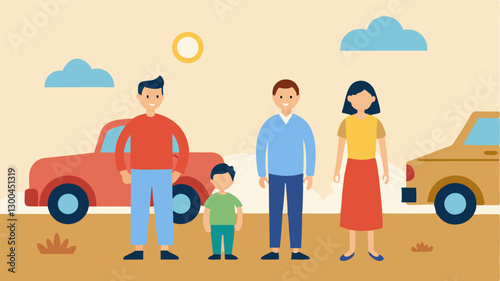 Transportation Challenges A rural family standing in front of a brokendown vehicle with a flat tire looking frustrated ing transportation difficulties to reach healthcare