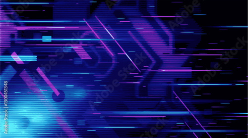 Modern glitch effect abstract background with digital distortion and cyberpunk aesthetic.