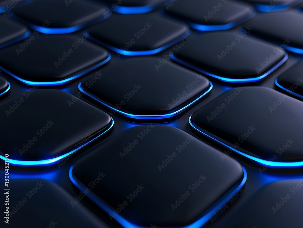 Obraz premium Illuminated Dark Squares Array