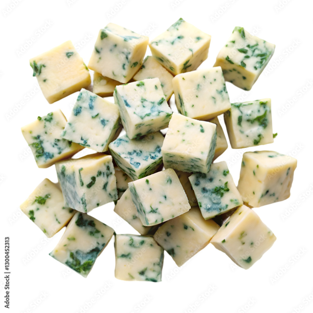 Delicious cheese cubes on white background Delicious cheese cubes on white background