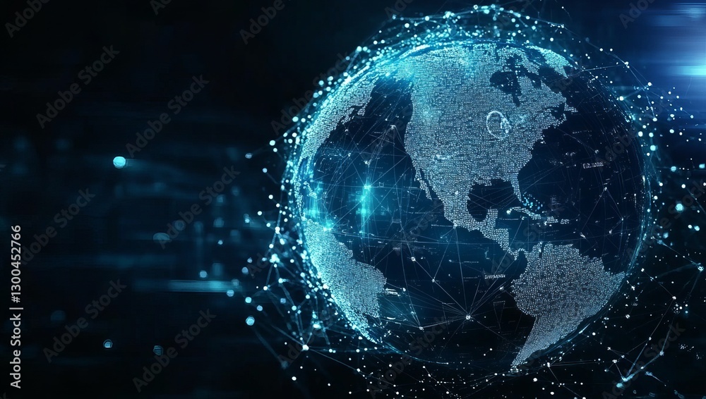 Obraz premium Network Security System Technology Background Concept