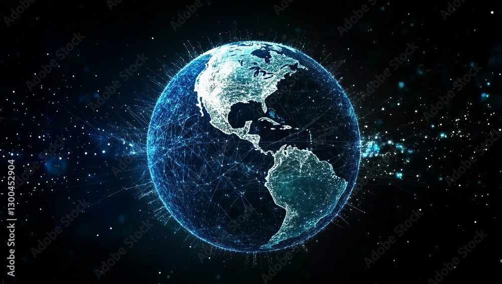 Obraz premium Network Security System Technology Background Concept