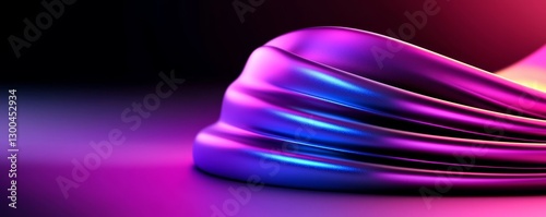 Abstract Purple Blue Draped Fabric Design