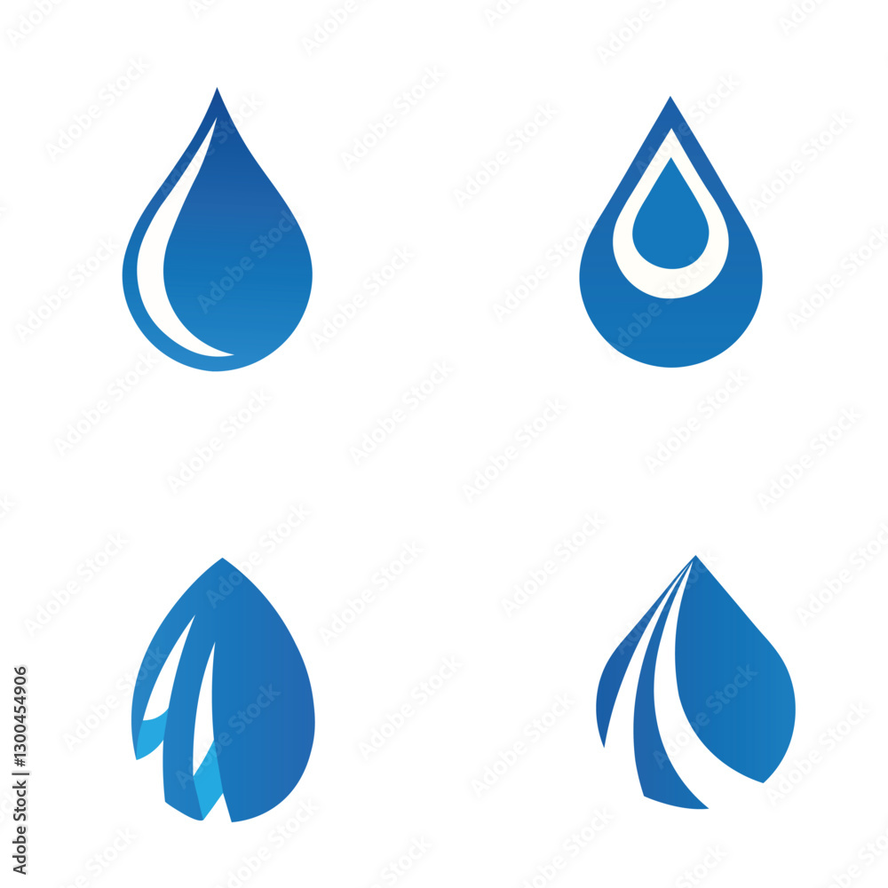 set of water drops set of water drops