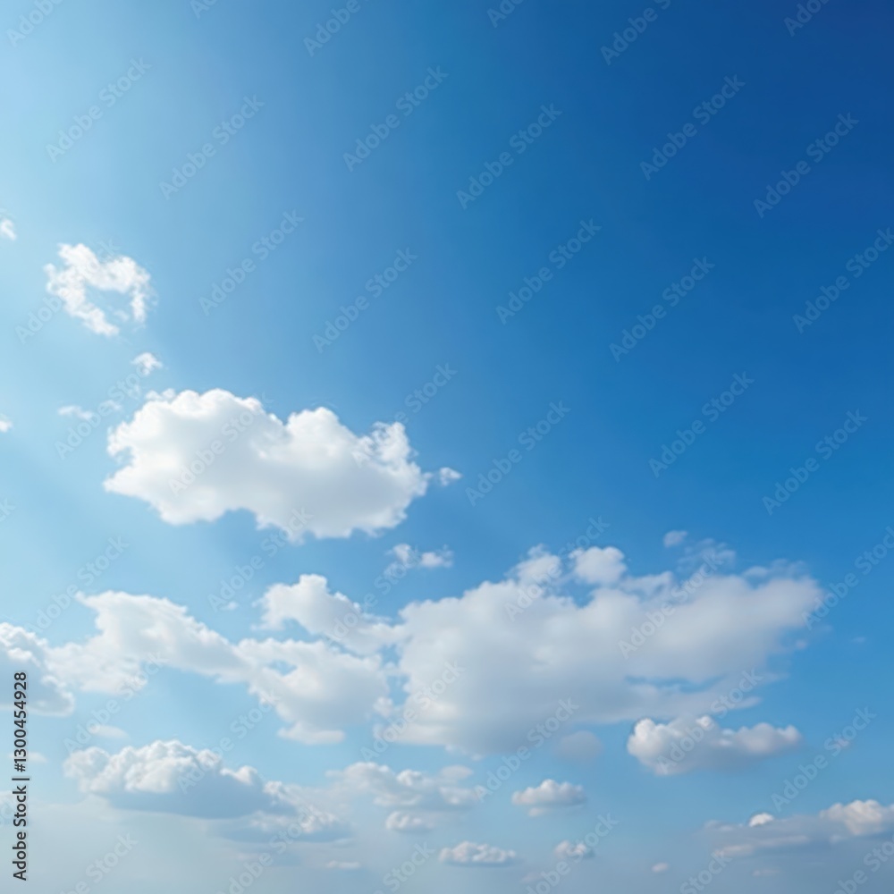 Obraz premium Crisp, cloudless blue above, scattered wispy cirrus clouds, clear, day, image