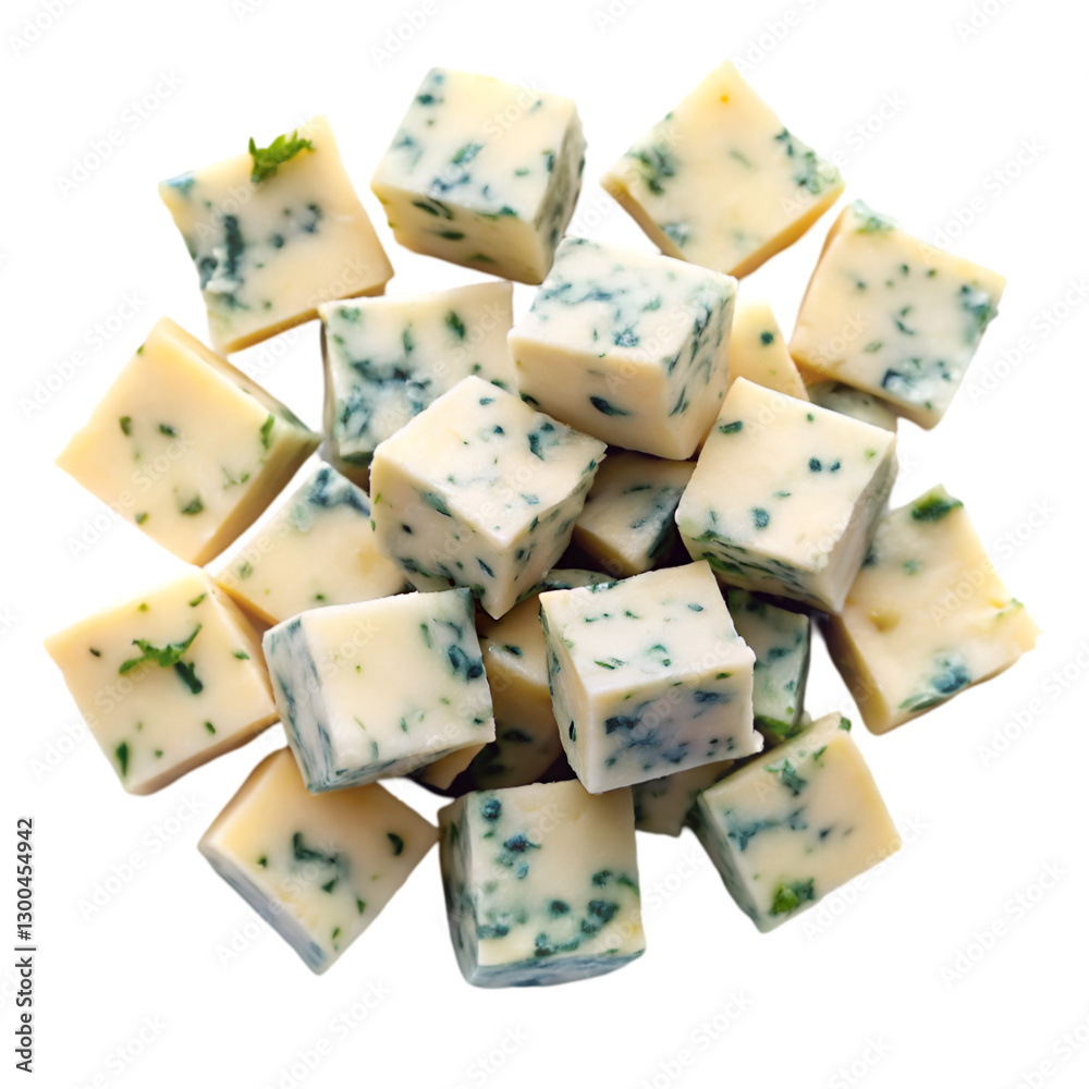 Delicious cheese cubes on white background Delicious cheese cubes on white background